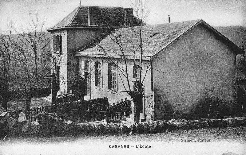 CABANES – L'École [vers 1930]